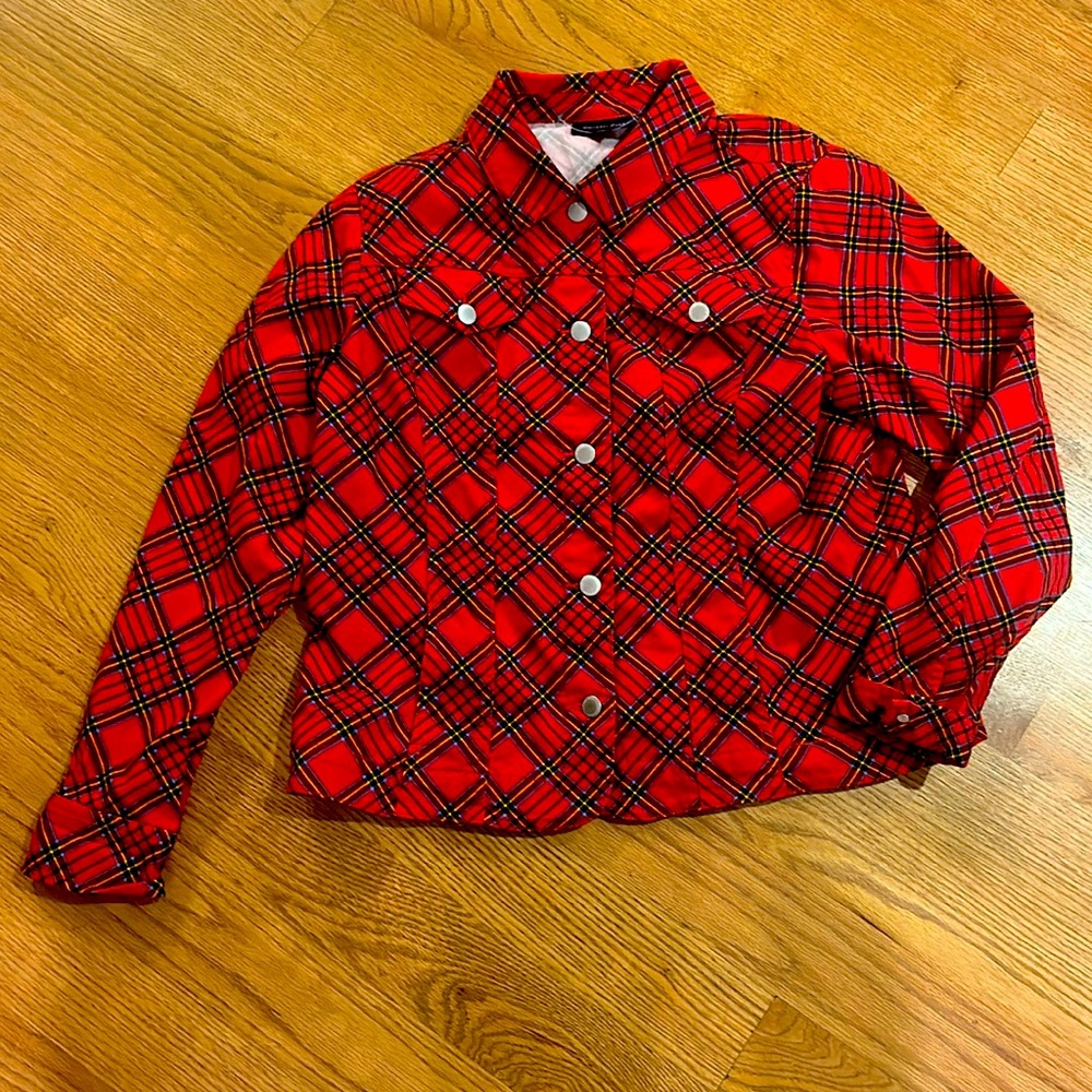 Red plaid jacket